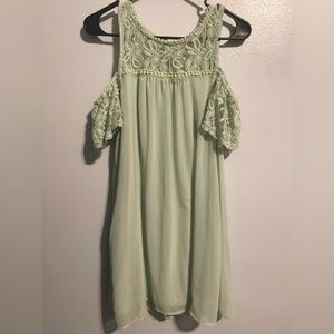 As U Wish - Mint Green Cold Shoulder Dress Size Small